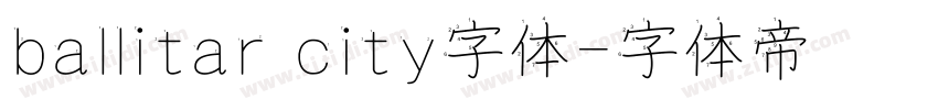 ballitar city字体字体转换